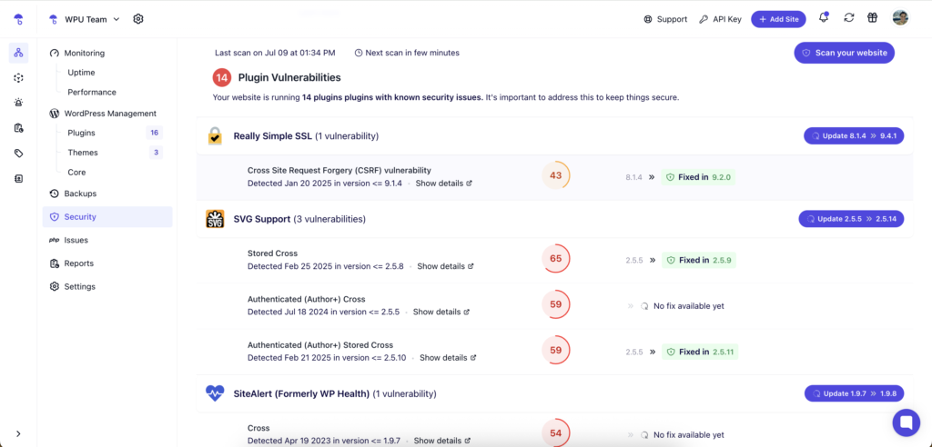 Site Health Checks by WP Umbrella